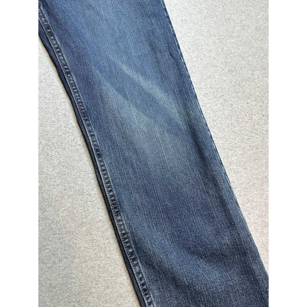 Vintage Lee Regular Fit Straight Jeans Mens 34x30 Medium Wash Blue Denim Stretch